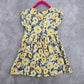 Gymboree Gray Yellow Floral Short Sleeve Flare Girls Dress Toddler 5T