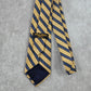 Brooke Brothers Makers Stripe Gold Blue Repp Executive Silk Neck Tie Men's