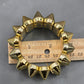 Zara Gold Triple Spike Elastic Stretch Y2K Bracelet Fashion Jewelry NWOT JB4-15