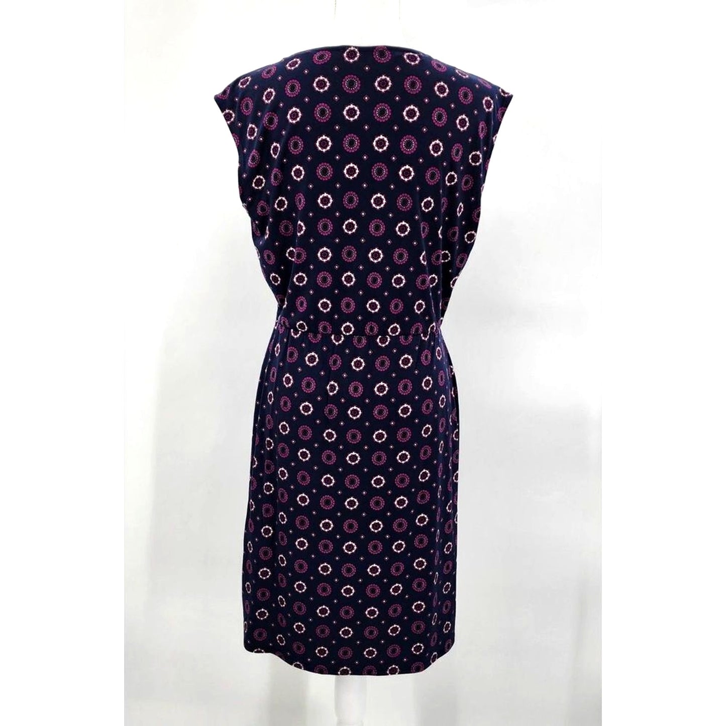 Michael Kors Purple Wrap Pattern Sleeveless Knee Length Dress Medium