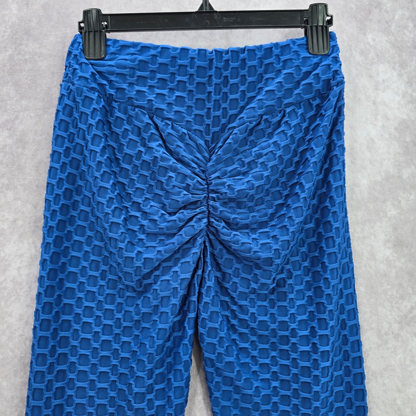 Blue Honeycomb Geometric Active Legging Pants Bottoms Ankle Large Extra Large