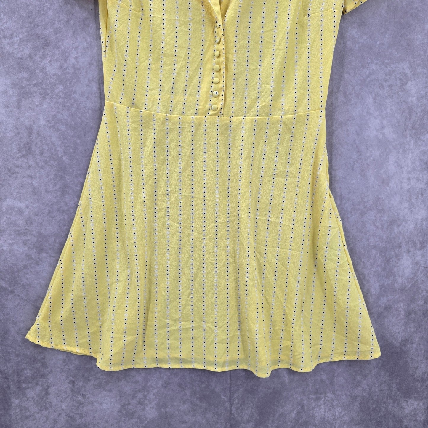 H&M Divided To All The Boys I've Loved Before Yellow Retro Mini Dress Small