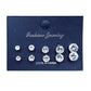 Rhinestone Stud Post Back Earring Set of 5 Fashion Jewelry NWT #E203