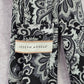 Joseph Abboud Black Gray Floral Paisley Geometric 100% Polyester Neck Tie