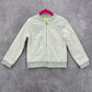 Cat & Jack White Floral Silver Glitter Cotton Zipper Jacket Baby Girl Toddler 4T