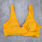 Shein Yellow Wrap Crisscross String Tie Padded Bikini Top Swimwear Medium