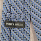 Porta Bella Blue Geometric Handmade 100% Silk Men's Neck Tie NWOT