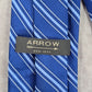 Arrow Blue Gray Silver Stripe 100% Silk Men's Neck Tie NWOT