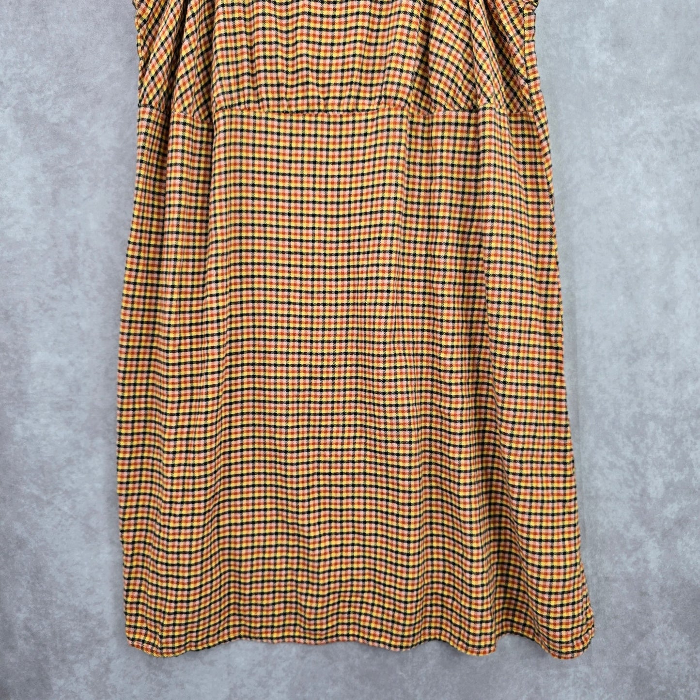 Wild Fable Orange Brown Plaid Tartan Short Sleeveless Strap Dress Plus XXL 1XL