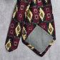 Robert Talbott Nordstrom Geometric Leaf Red Gold Silk Italy Men's Neck Tie NWOT