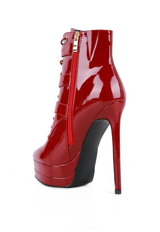 High Heeled Patent PU Stiletto Boot