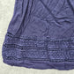 Altar'd State Blue Floral Embroidered Talon Lace Crochet Short Sleeve Top Small