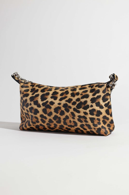 LEOPARD SADDLE SHOULDER BAG