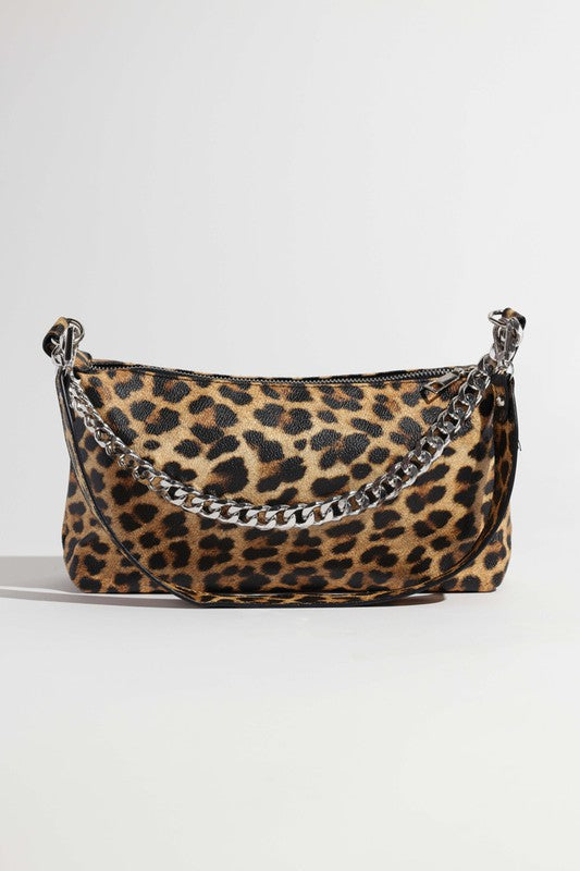 LEOPARD SADDLE SHOULDER BAG