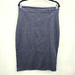 Love University Blue Pencil Spandex Knee Length Bottom  Skirt Plus 1XL