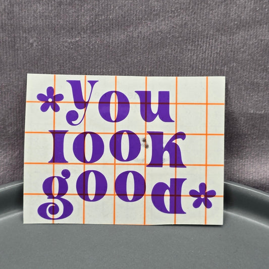 You Look Good Green Mirror Decal Vinyl Stickers Peel and Stick Affirmation 18