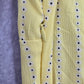 H&M Yellow Blue Polka Dots Fit Flare Short Sleeve Retro Mini Dress Small