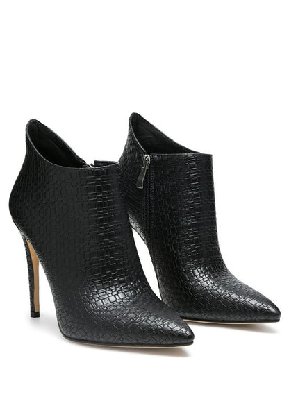 LOLITA WOVEN TEXTURE STILETTO BOOT