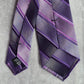 ck Calvin Klein Purple Stripe 100% Silk Men's Neck Tie NWOT