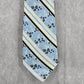 Bruno Piattelli Blue Stripe Floral Dots 100% Silk Men's Neck Tie NWOT