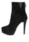 Espiree Microfiber High Heeled Ankle Boots