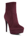 Espiree Microfiber High Heeled Ankle Boots