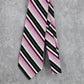 Croft & Barrow Purple Black Silver Stripe 99% Silk Men's Neck Tie NWOT