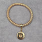 Zara Gold Charm Dangle Bead Bracelet Fashion Jewelry NWT