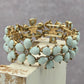 Zara Blue Floral Elastic Stretch Costume Bracelet Fashion Jewelry NWOT JB4-14