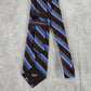 Black & Brown 1826 Blue Brown Stripe 100% Silk Men's Neck Tie NWOT