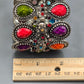 Zara Multicolor Gems Metal Cuff Glam Chic Bracelet Fashion Jewelry NWOT JB4-16