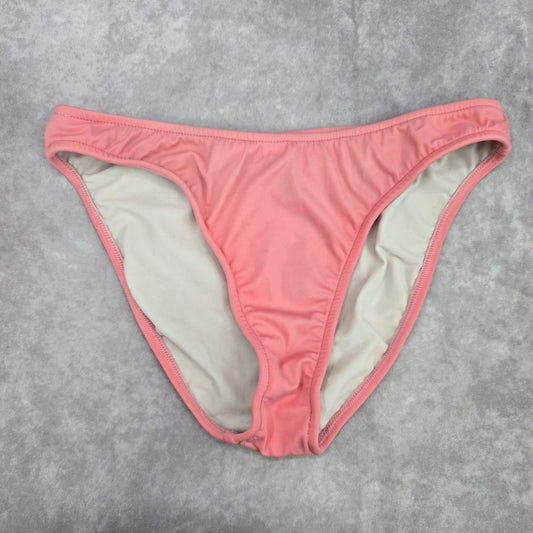 Venus Pink White Medium Cheeky Size 10 Bikini Bottom Swimwear