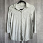 Merona Light Grey Double Button Pocket Top Blouse XS