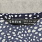 Shein Navy Blue Polka Sot Balloon Long Sleeve Hi Low Boho Peasant Small