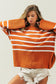 Ribbed Hem Stripe Sweater