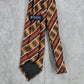 Stafford Essentials Brown Orange Stripe 100% Polyester Men's Neck Tie NWOT