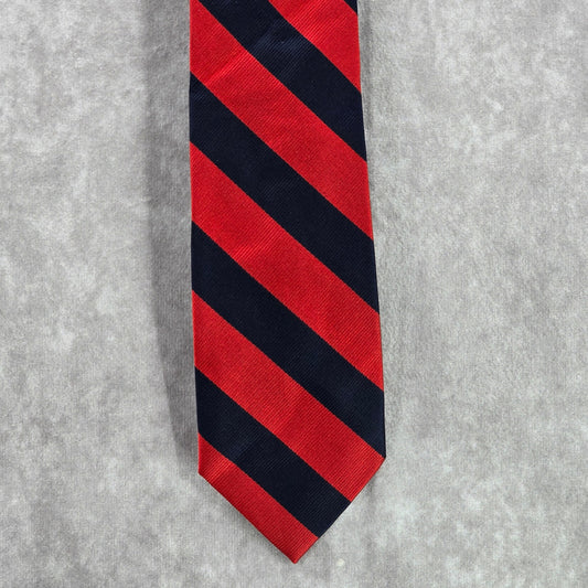 Haggar Red Blue Stripe 75% Silk 25% Polyester Men's Neck Tie NWOT