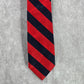 Haggar Red Blue Stripe 75% Silk 25% Polyester Men's Neck Tie NWOT