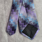 Van Heusen Purple Gray Blue Stair Geometric 100% Polyester Men's Neck Tie NWOT