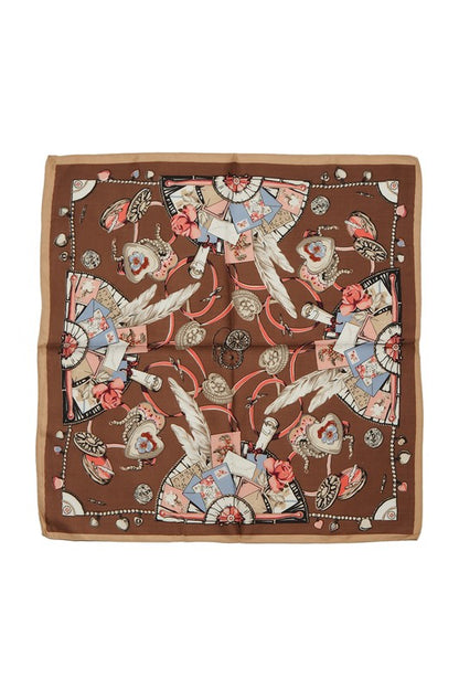 Multi Feader Print Bandana Scarf