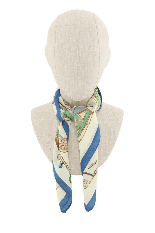 Multi Feader Print Bandana Scarf