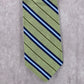 Brooks Brothers Makers Green Blue Stripe 100% Silk England Men's Neck Tie NWOT