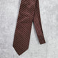 Pioneer Gragney London Brown Geometric Stripe Men's 100% Silk Neck Tie NWOT