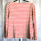 J. Crew Red Striped Long Sleeve Top Blouse XS