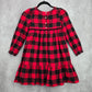 Tommy Bahama Red Black Plaid Tartan Gingham Flare Bow Girls Dress Size 7