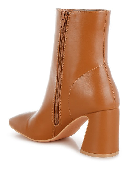 Bruna Square Toe Ankle Boots