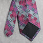 Van Heusen Gray Pink Geometric Diamond 100% Silk Men's Neck Tie NWOT