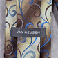 Van Heusen Brown Floral Stripe Swirl 68% Silk 32% Poly Men's Neck Tie NWOT