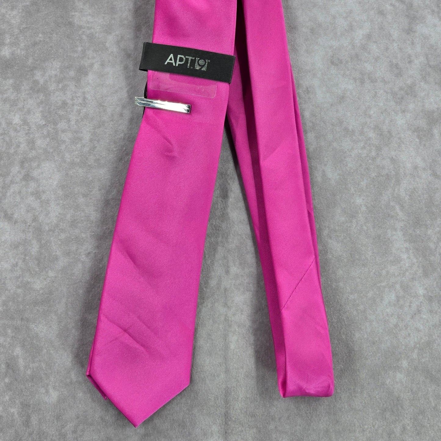 Apt. 9 Pink Solid 100% Polyester Narrow Men's Neck Tie NWT