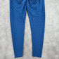 Blue Honeycomb Geometric Active Legging Pants Bottoms Ankle Large Extra Large